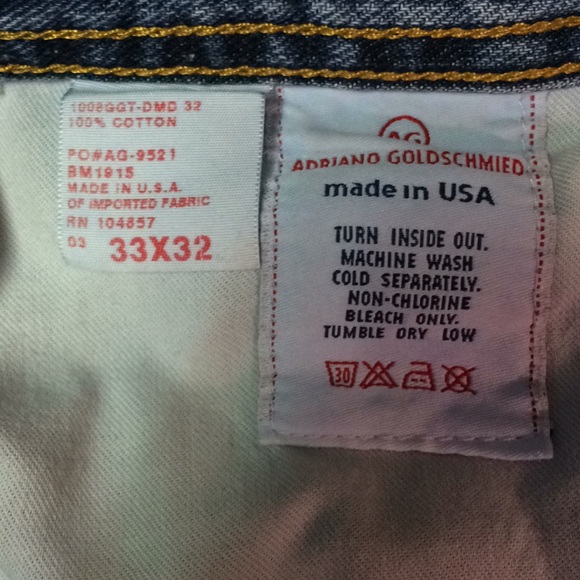 AG Adrian Goldschmeid The Hero Jeans size 33x32 - Picture 6 of 7